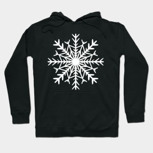 Simple white snowflake Hoodie